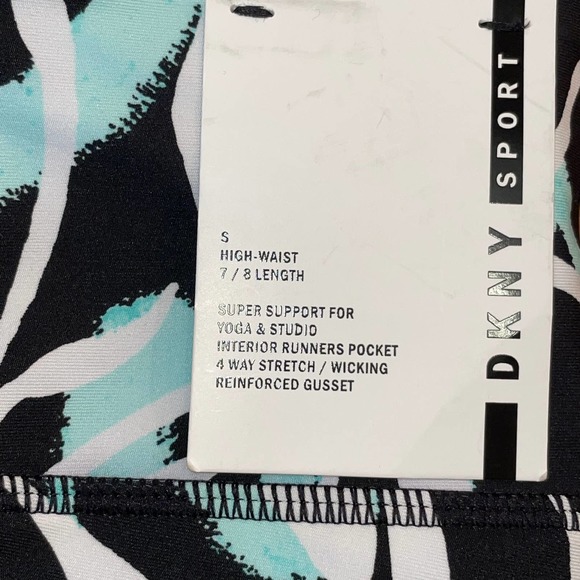 Dkny Sport Marble-Print 7/8-Leggings - blue/black small - Picture 4 of 10